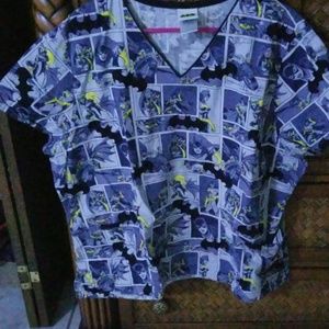 Scrub top 2xl Bat woman